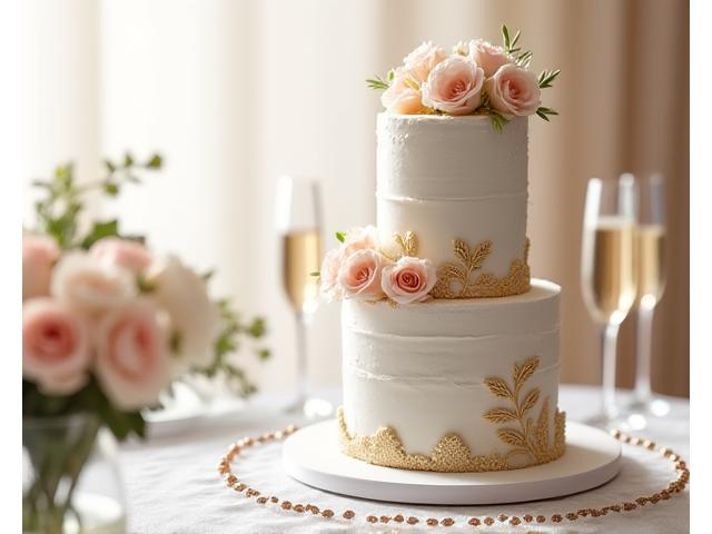 Elaborate multi-tier wedding cake